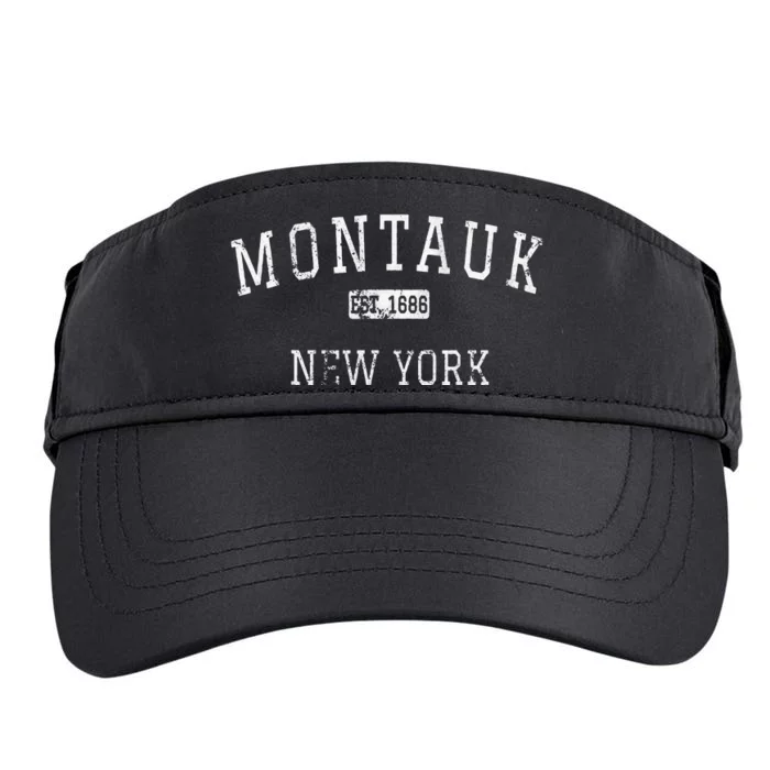 Montauk New York Ny Vintage Adult Drive Performance Visor