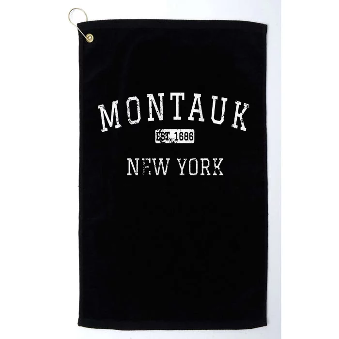 Montauk New York Ny Vintage Platinum Collection Golf Towel