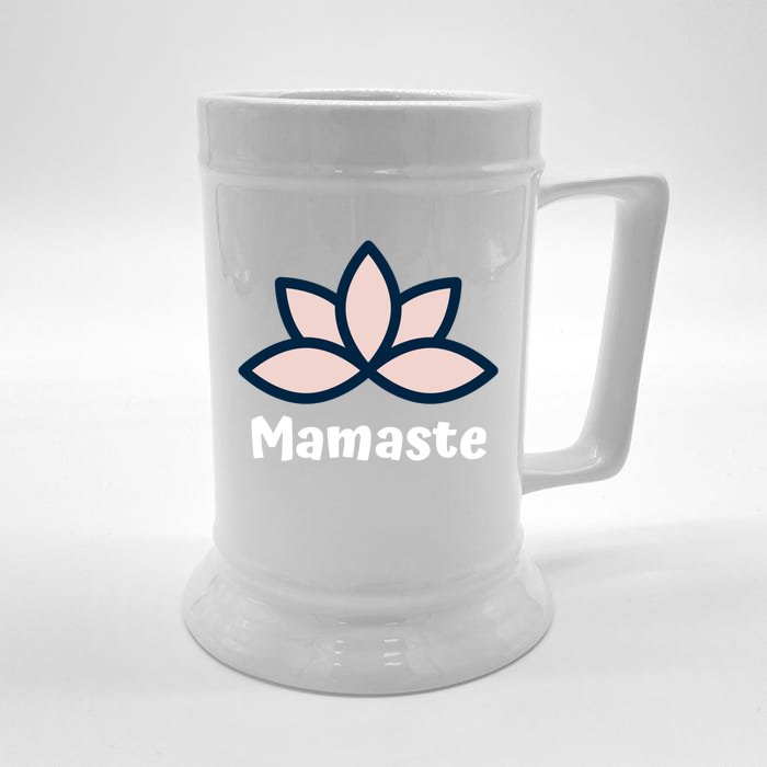 Mamaste Namaste Yoga Mom Yoga Course Mothers Day Gift Front & Back Beer Stein