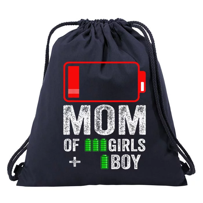 Mom Of 1 3 Gift From Mothers Day Birthday Women Drawstring Bag