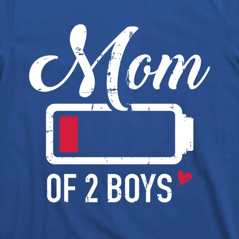 Mom Of 2 Low Battery Gift T-Shirt