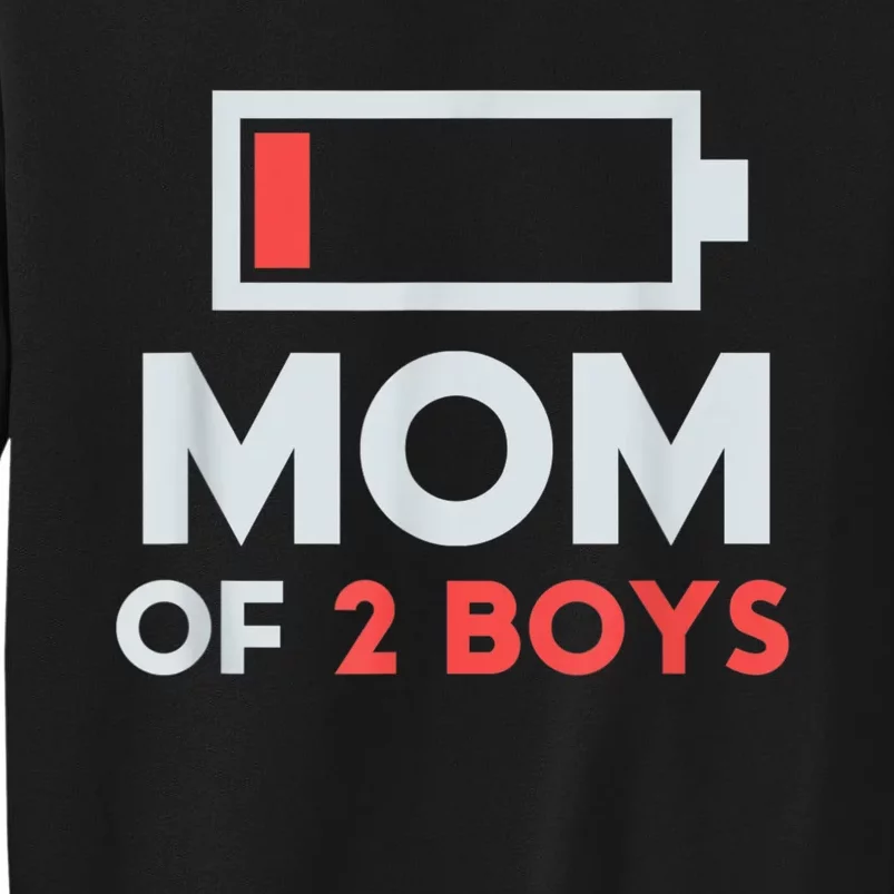 Mom Of 2 Boy_s Gift From Son Mothers Day Birthday Women Sweatshirt