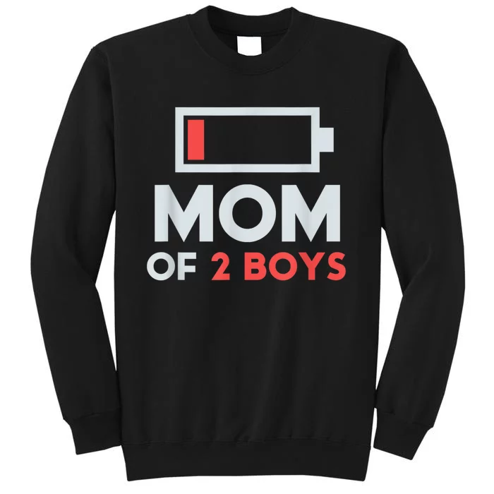 Mom Of 2 Boy_s Gift From Son Mothers Day Birthday Women Sweatshirt