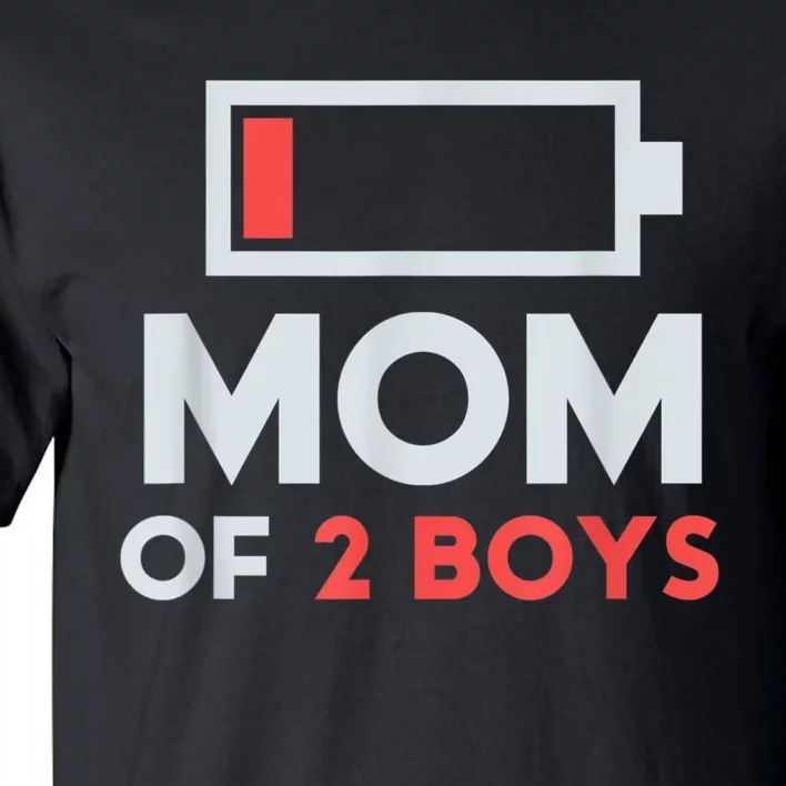 Mom Of 2 Boy_s Gift From Son Mothers Day Birthday Women Tall T-Shirt