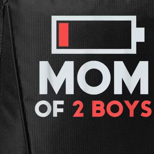 Mom Of 2 Boy_s Gift From Son Mothers Day Birthday Women City Backpack