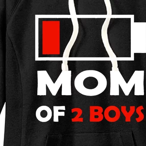 Mom Of 2 Funny Design Women's Fleece Hoodie