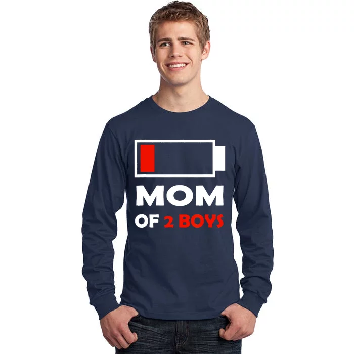 Mom Of 2 Funny Design Tall Long Sleeve T-Shirt