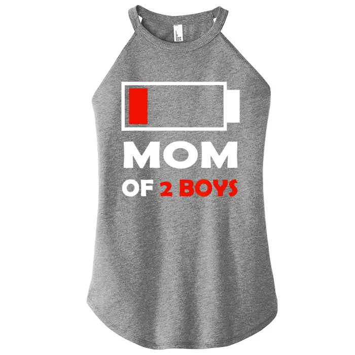 Mom Of 2 Funny Design Women’s Perfect Tri Rocker Tank