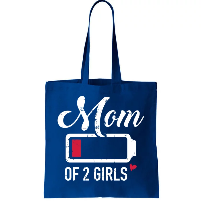 Mom Of 2 Low Battery Cute Gift Tote Bag