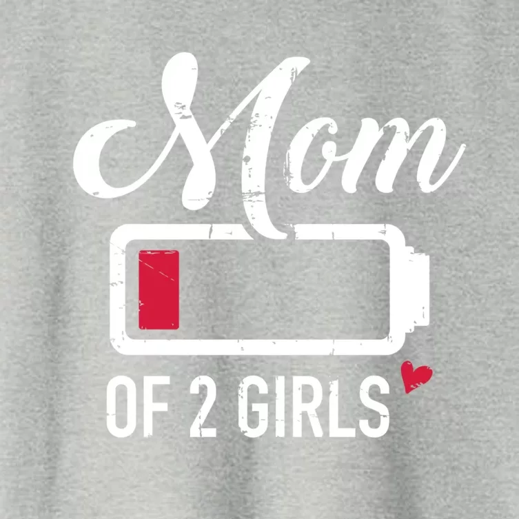 Mom Of 2 Low Battery Cute Gift Women's Crop Top Tee