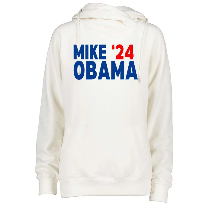 Mike Obama 2024 Womens Funnel Neck Pullover Hood