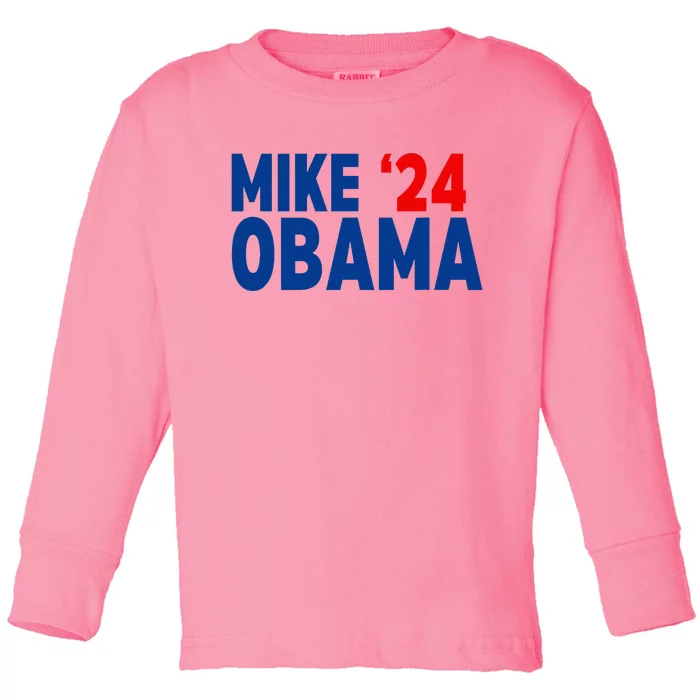 Mike Obama 2024 Toddler Long Sleeve Shirt