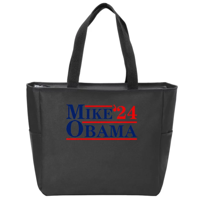 Mike Obama 2024 Bold Campaign Design Zip Tote Bag