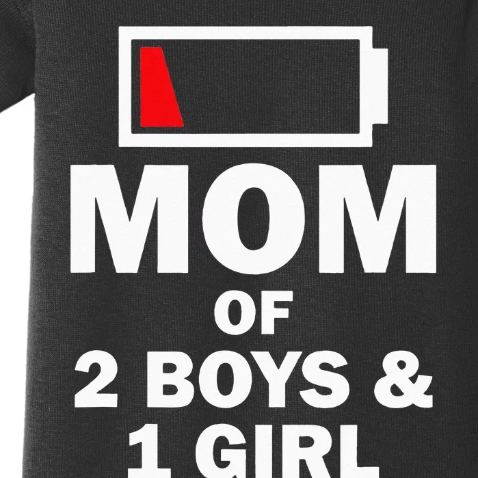 Mom Of 2 1 Girl Clothing Mother Wife Baby Bodysuit