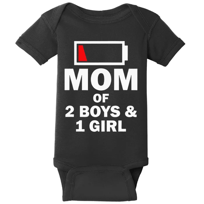 Mom Of 2 1 Girl Clothing Mother Wife Baby Bodysuit