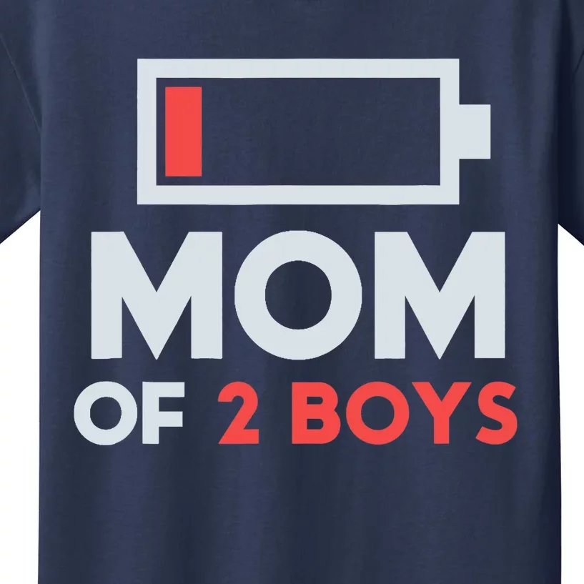 Mom of 2 Boy Gift from Son Mothers Day Birthday Wo Kids T-Shirt