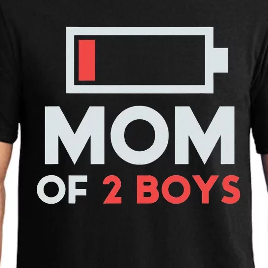 Mom of 2 Boys Shirt Gift from Son Mothers Day Birthday Pajama Set