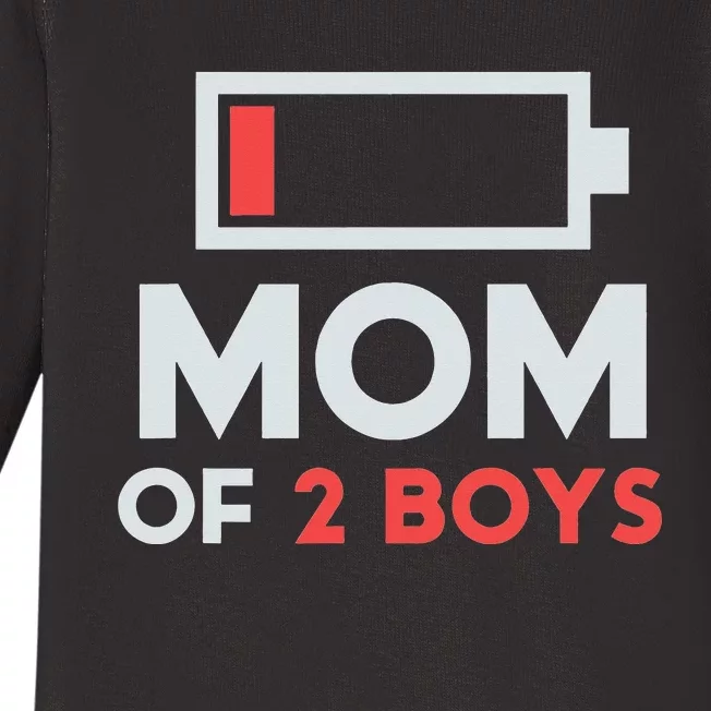 Mom of 2 Boys Shirt Gift from Son Mothers Day Birthday Baby Long Sleeve Bodysuit