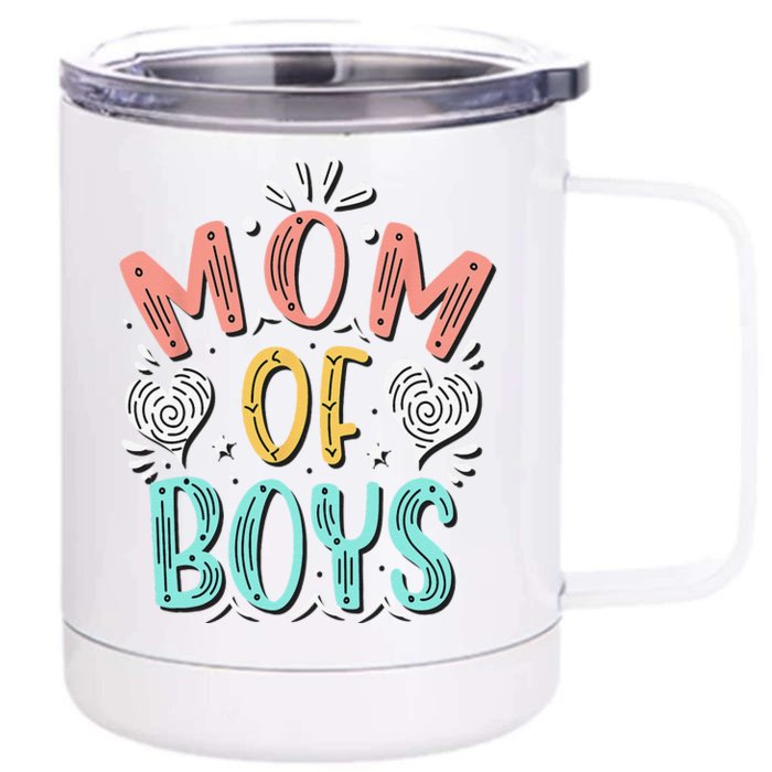 Mom Of 2 From Son Mothers Day Birthday Women Front & Back 12oz Stainless Steel Tumbler Cup