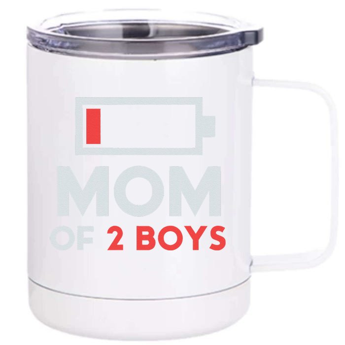 Mom Of 2 Gift From Son Mothers Day Birthday Front & Back 12oz Stainless Steel Tumbler Cup