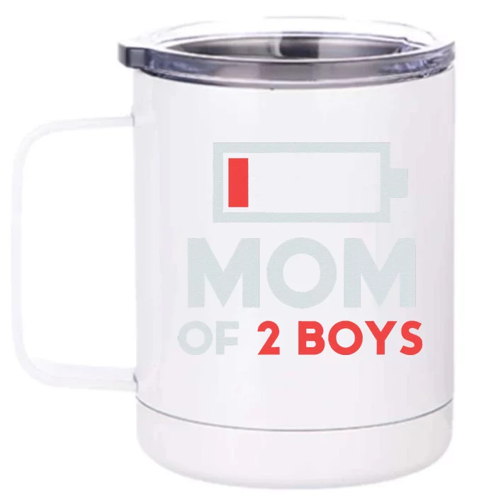 Mom Of 2 Gift From Son Mothers Day Birthday Front & Back 12oz Stainless Steel Tumbler Cup