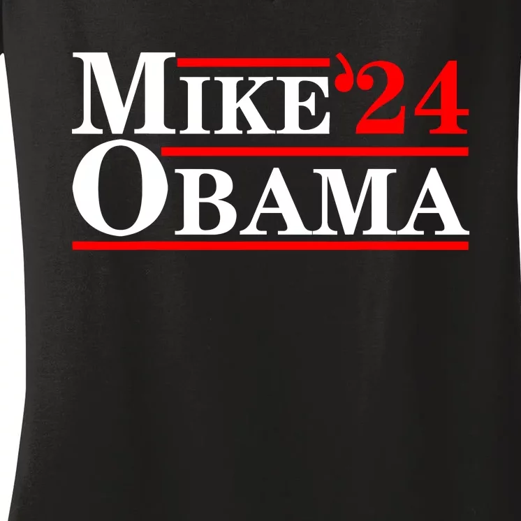 Mike Obama 2024 Mike Obama Women's V-Neck T-Shirt