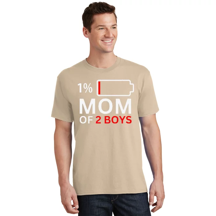 Mom Of 2 Funny Mothers Day Birthday Women T-Shirt