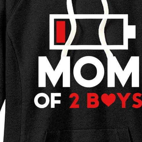 Mom Of 2 Boy From Son To Mom For Mothers Day Birthday Women Women's Fleece Hoodie