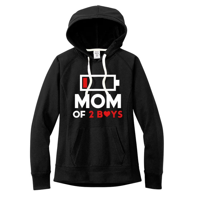 Mom Of 2 Boy From Son To Mom For Mothers Day Birthday Women Women's Fleece Hoodie