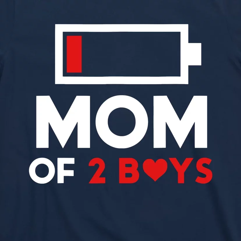 Mom Of 2 Boy From Son To Mom For Mothers Day Birthday Women T-Shirt