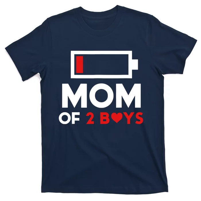 Mom Of 2 Boy From Son To Mom For Mothers Day Birthday Women T-Shirt