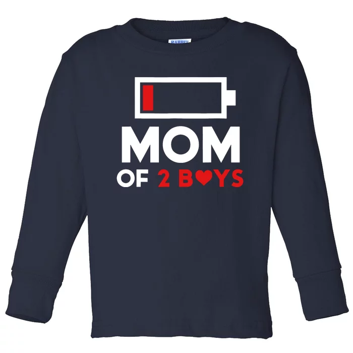 Mom Of 2 Boy From Son To Mom For Mothers Day Birthday Women Toddler Long Sleeve Shirt