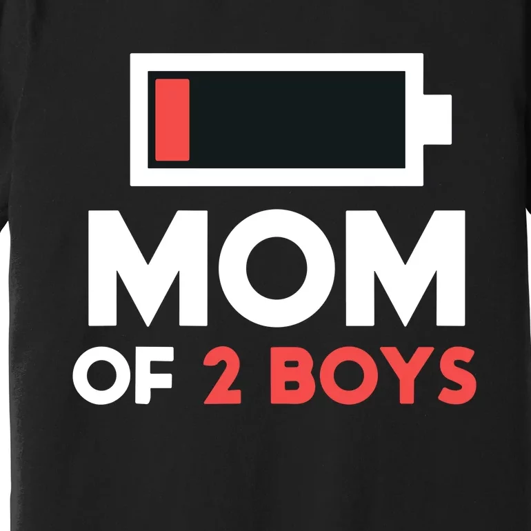 Mom Of 2 Gift From Son Mothers Day Birthday Premium T-Shirt