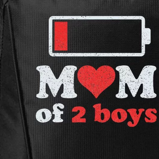 Mom of 2Boys from Son to Mom Quote Mothers Day Birthday City Backpack