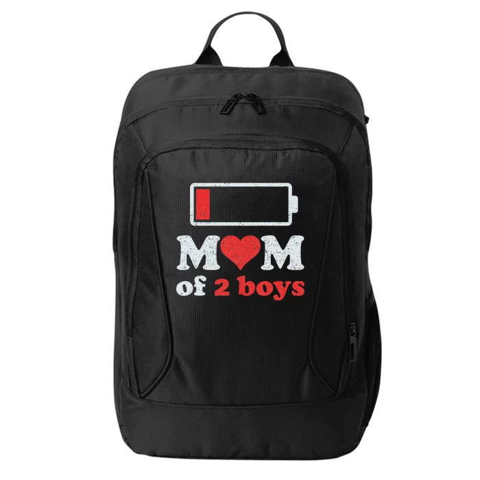 Mom of 2Boys from Son to Mom Quote Mothers Day Birthday City Backpack