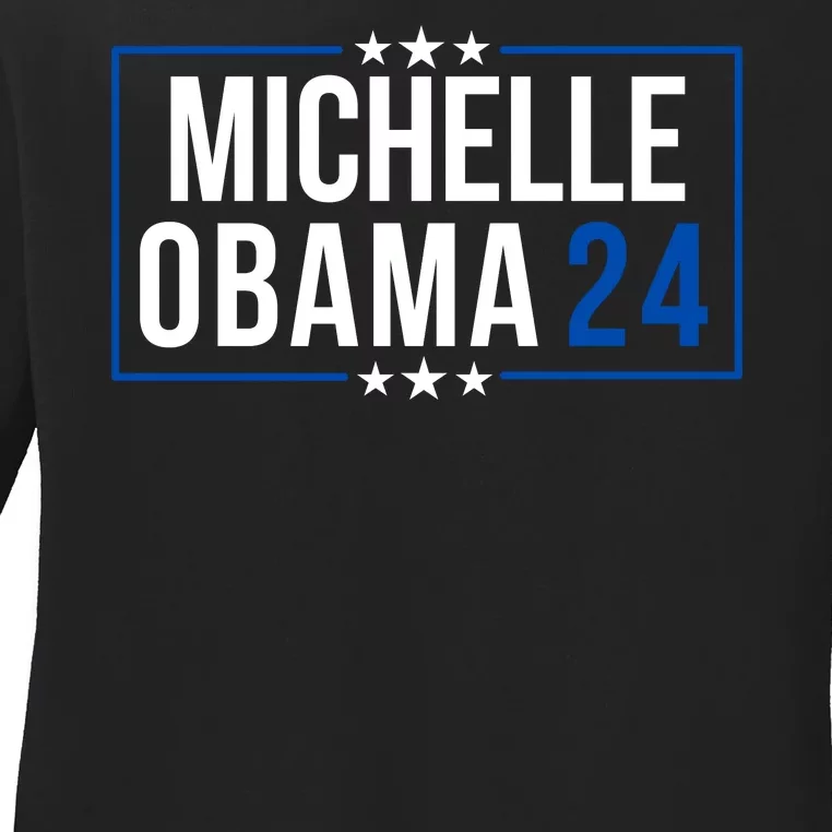 Michelle Obama 2024 Presidential Election Obama 2024 Ladies Long Sleeve Shirt