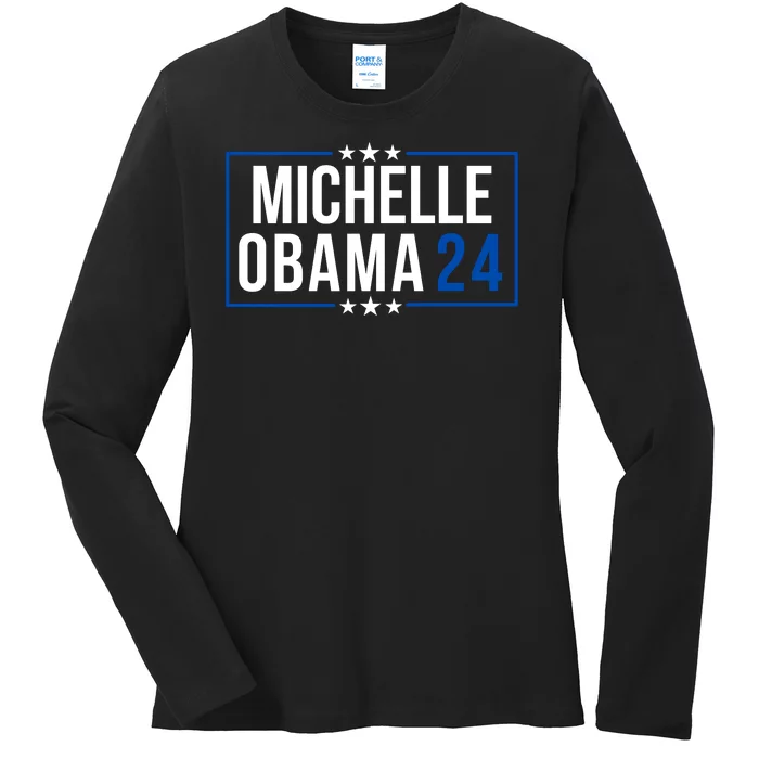 Michelle Obama 2024 Presidential Election Obama 2024 Ladies Long Sleeve Shirt