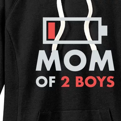 Mom Of 2 Boys_ Women's Fleece Hoodie