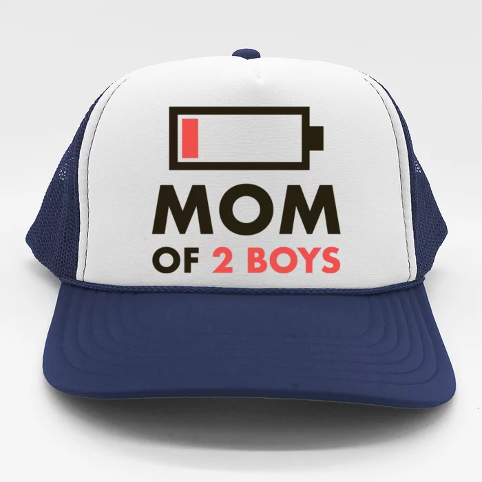 Mom Of 2 Boys_ Trucker Hat