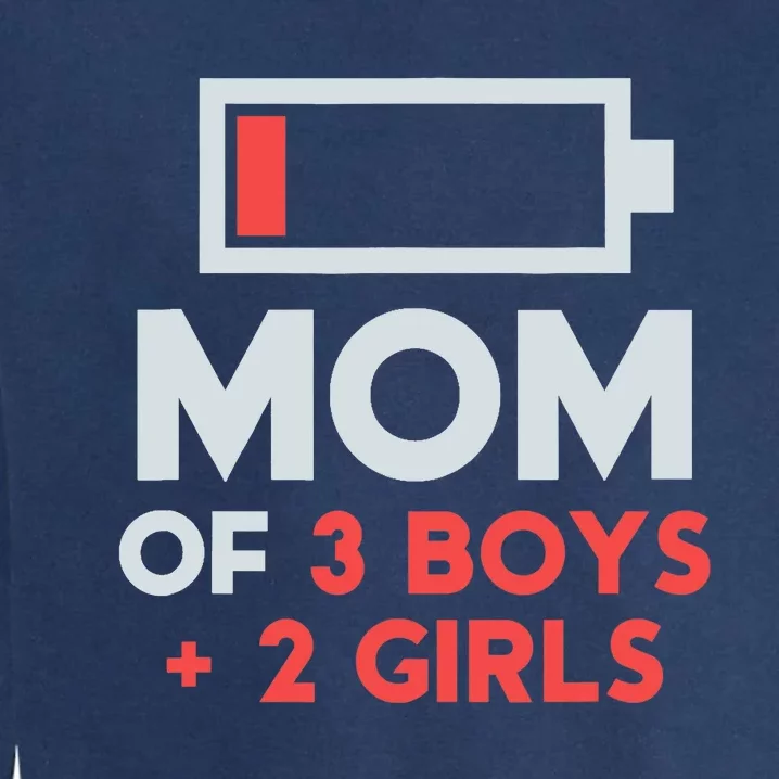 Mom of 3 Boy 2 Girl Mothers Day Gifts from Daughter Garment-Dyed Sweatshirt