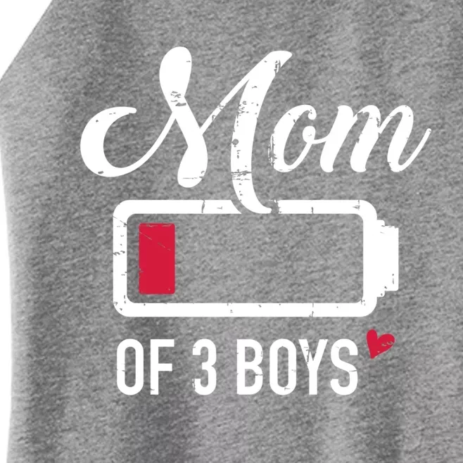 Mom Of 3 Low Battery Great Gift Women’s Perfect Tri Rocker Tank