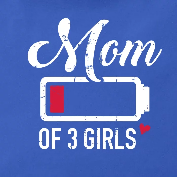 Mom Of 3 Low Battery Great Gift Zip Tote Bag