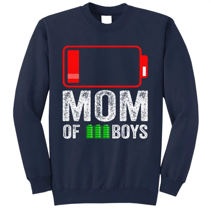 Mom Of 3 Gift From Son Mothers Day Birthday Women Tall Sweatshirt