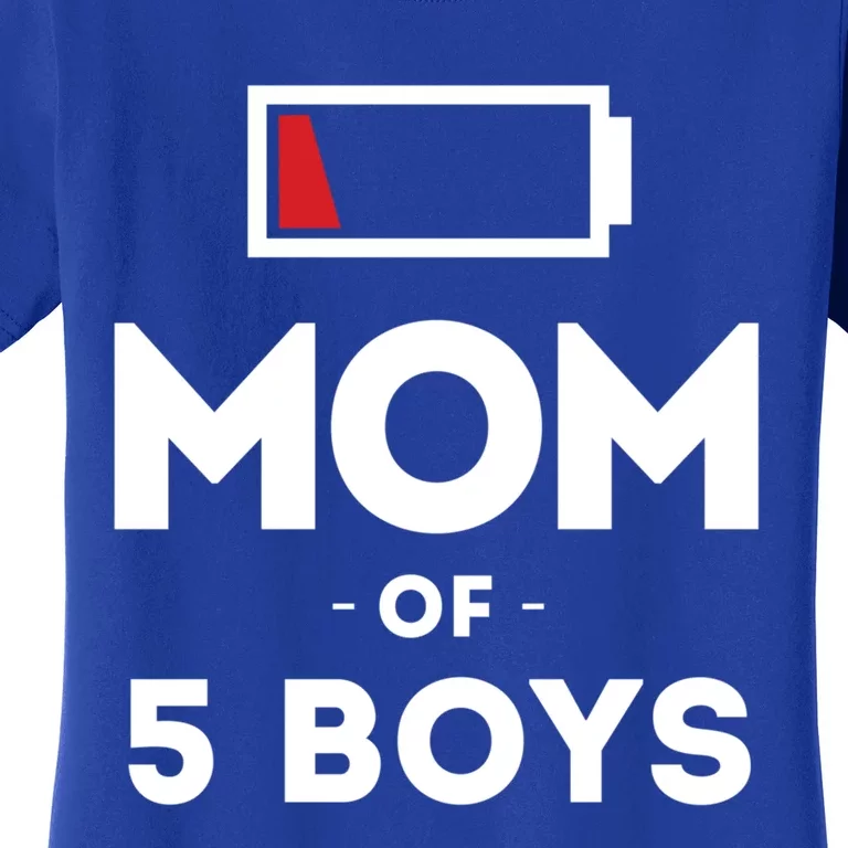 Mom Of 5 Clothing Gift For Mother Wife Mom Funny Gift Women's T-Shirt