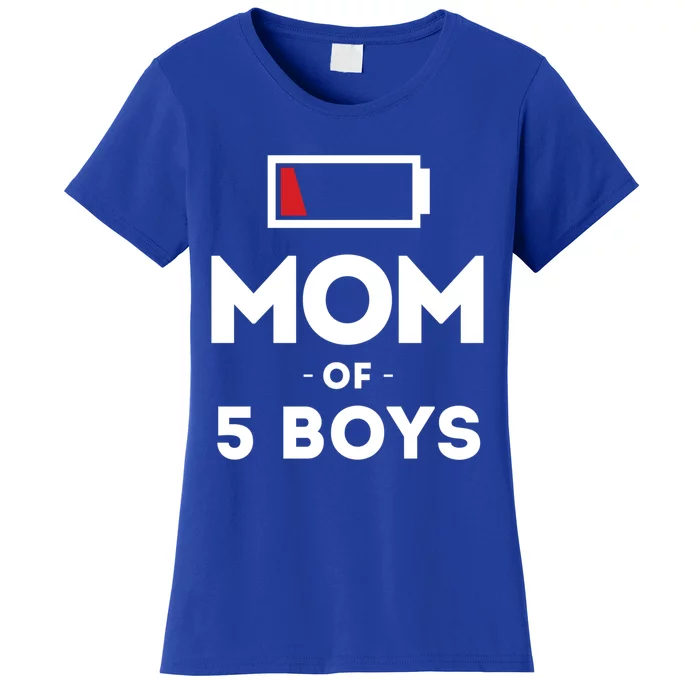 Mom Of 5 Clothing Gift For Mother Wife Mom Funny Gift Women's T-Shirt