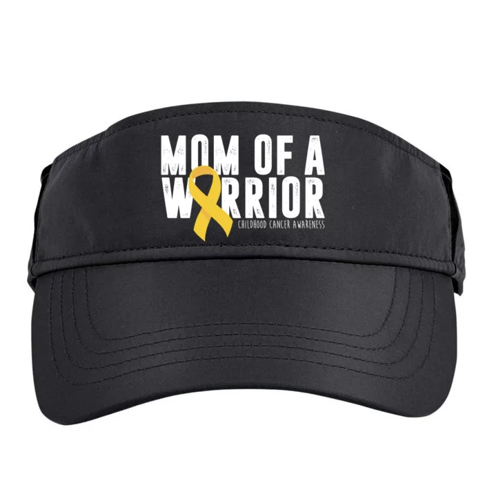 Mom Of A Warrior Childhood Cancer Awareness Adult Drive Performance Visor