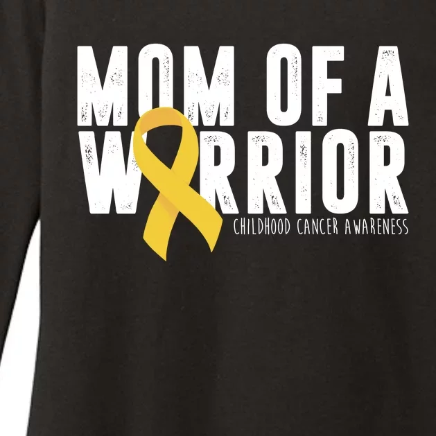 Mom Of A Warrior Childhood Cancer Awareness Womens CVC Long Sleeve Shirt