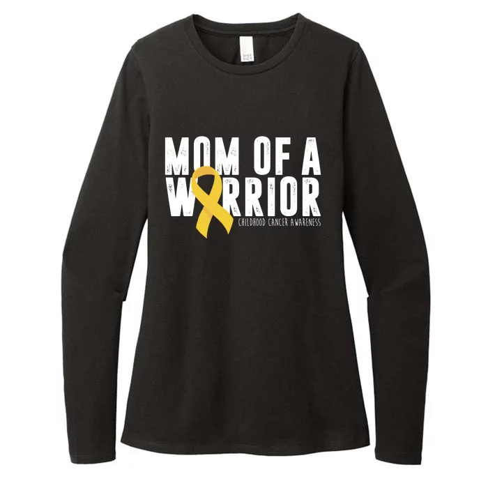 Mom Of A Warrior Childhood Cancer Awareness Womens CVC Long Sleeve Shirt