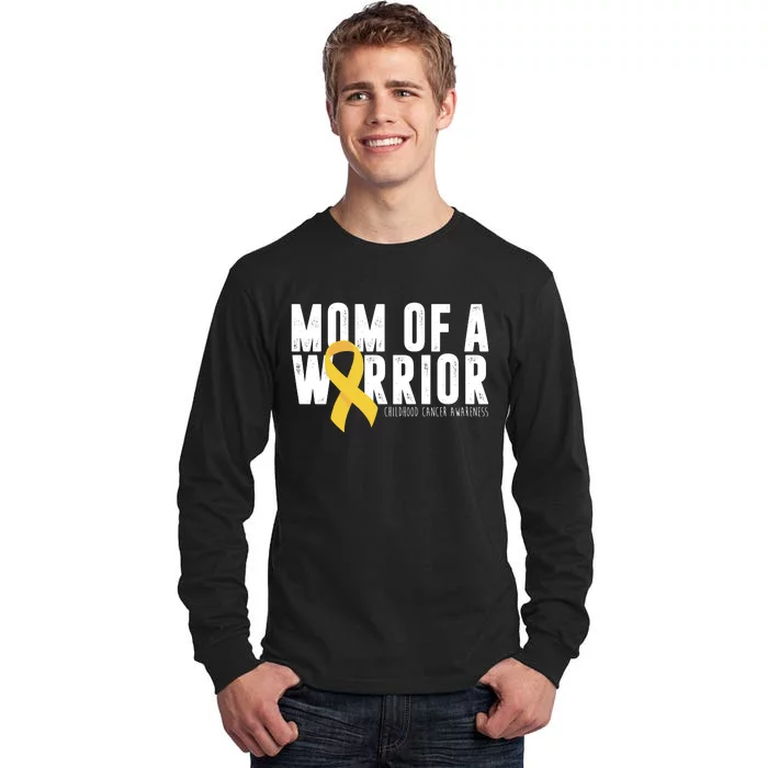 Mom Of A Warrior Childhood Cancer Awareness Tall Long Sleeve T-Shirt