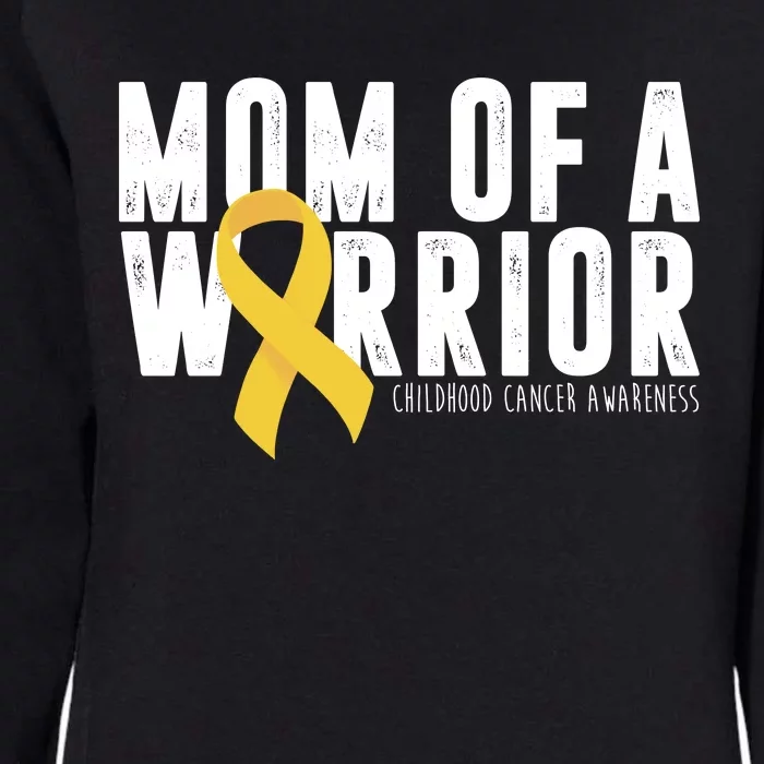 Mom Of A Warrior Childhood Cancer Awareness Womens California Wash Sweatshirt